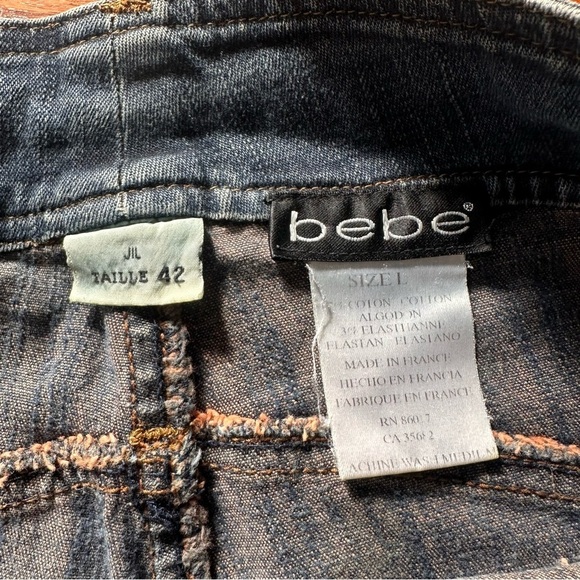 Bebe Jeans vintage Y2K 90s Jil Taille 42 Large Flare low rise - Picture 3 of 12